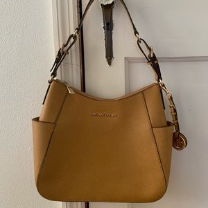 Michael Kors medium, mustard, one strap handbag